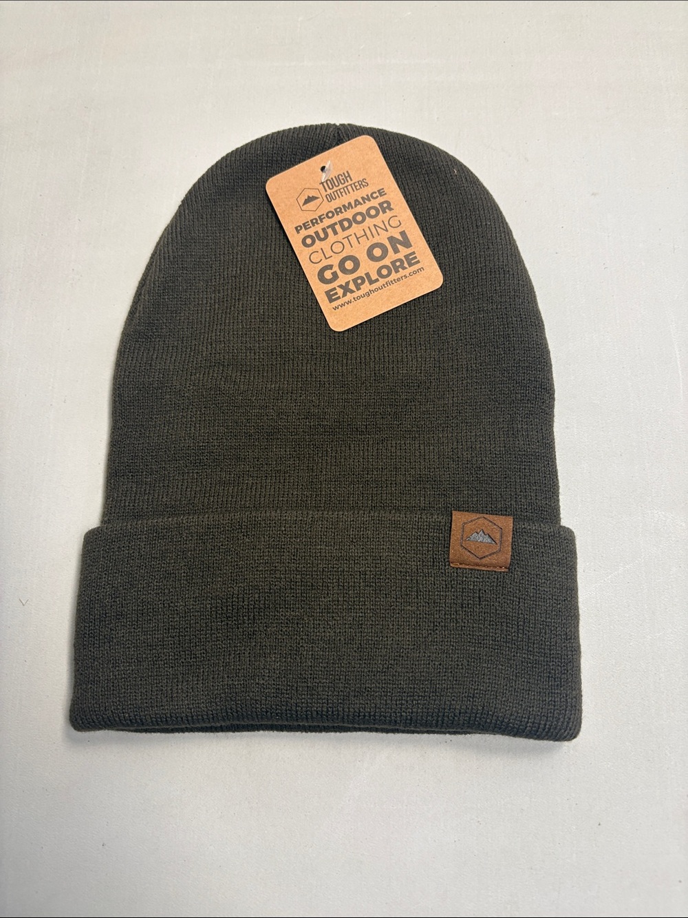 Men's Dark Olive Knit Cuffed Beanie